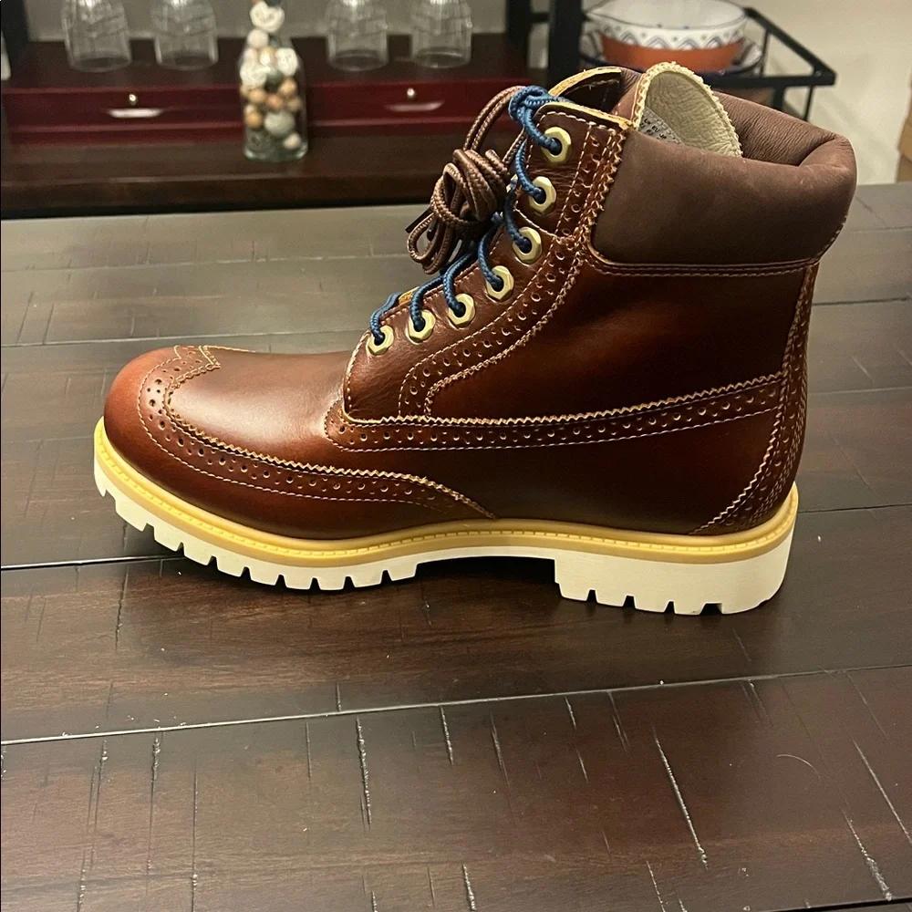 Timberland 6” Premium Waterproof Brogue Boots new brown Mens Size 8